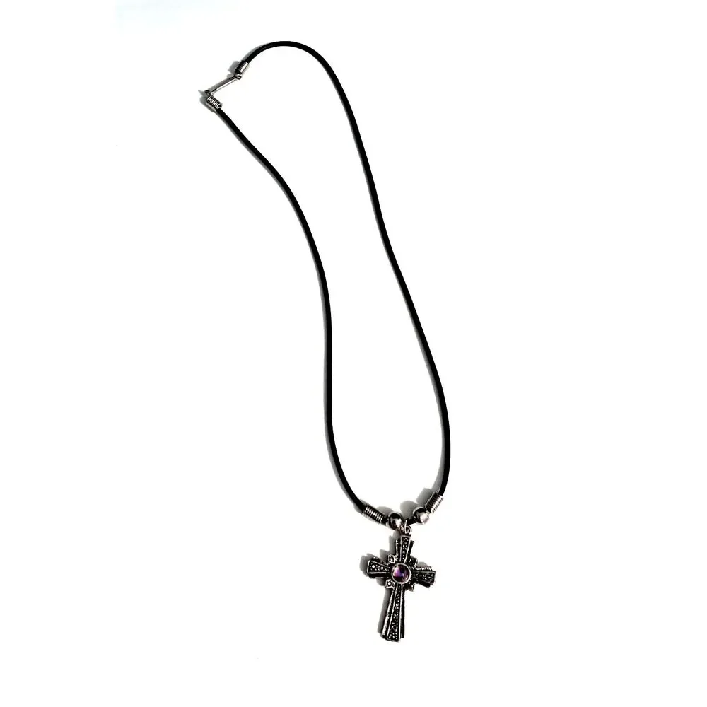 Cross Necklace with Crystal
